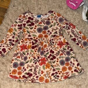 Old Navy Floral Print Dress - Cream and Multicolor